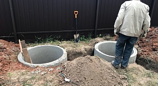 Канализация из бетонных колец в Домодедово